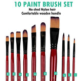 Falling in Art Easel Box Acrylic Paint Set with Portable Table Display Stand, Acrylic Paint, Canvas Panels, Brushes, Palette for Christimas Gift Falling in Art