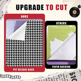 Tintnut Houndstooth Permanent Vinyl Roll - 12 inch x 5ft, Patterned Adhesive Vinyl Compatible with Cricut Machine, Black and White Permanent Outdoor Tintnut