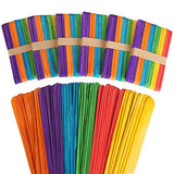 Ziqi 600 Pcs 6Inch Colored Craft Sticks, Rainbow Wooden Popsicle Colorful Craft Sticks for DIY Crafts, Home Art Projects, Classroom Art Supplies Ziqi