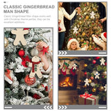 ABOOFAN 20 Sets DIY Wood Cutouts Unfinished Christmas Theme Gingerbread Man Wooden Cutouts ABOOFAN