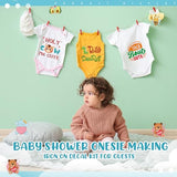 Teling 36 Pcs Iron on Decals Baby Shower Games Iron on Transfers Stickers Patches Baby Bodysuit Making Bibs Decorating Kit Funny Woodland Animal Teling