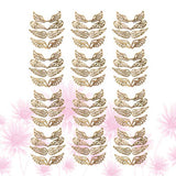 Amosfun Wood Slices Angel Wings Cutouts Craft DIY Ornaments for Birthday Christams Crafts Accessories 80pcs Amosfun