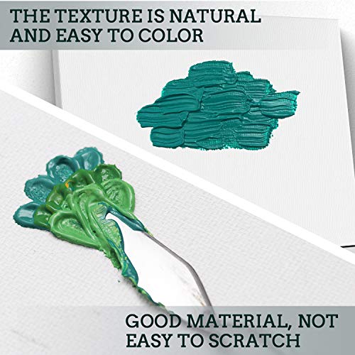 Stretched Canvas for Painting, Multi Size 11x14, 9x12, 8x10, 5x7, 4x4(4 of Each), 20 Packs Primed Blank Canvases, Very Good for Beginners or ESRICH