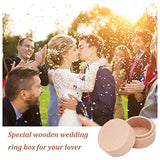 FINGERINSPIRE 3pcs 2x1.6 Inch Mini Round Wooden Box Small Storage Wooden Box Wedding Ring Jewelry Boxes DIY Storage Trinket Bearer Container Case FINGERINSPIRE