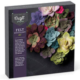 Craft Crush — Felt Succulents Craft Kit — Display Kit — Fun & Easy — Ages 13+, Small Craft Crush