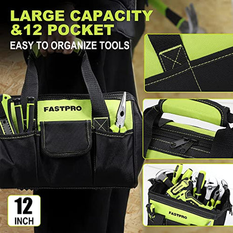 FASTPRO 232-Piece 20V Cordless Lithium-ion Drill Driver and Home Tool Set, Household Repairing Tool Kit with Drill, 12-Inch Wide Mouth Open Storage FASTPRO