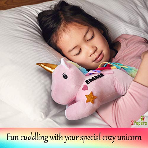 2Pepers Make Your Own Unicorn Pillow Kit Arts and Crafts for Girls (No Sewing Needed), DIY Stuffed Plush Pillow Craft kit for Kids, Unicorn Gifts for - WoodArtSupply