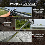 Large Metal Chicken Coop Walk-in Poultry Cage Chicken Run Pen Dog Kennel Duck House with Waterproof and Anti-Ultraviolet Cover for Outdoor Farm iclbc