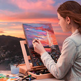 Arteza Acrylic Art Set, Includes Tabletop Easel, 12 Acrylic Paint Tubes, Palette Paper, 10 Paintbrushes, Canvas Pads & Canvas Panels, Art Supplies ARTEZA