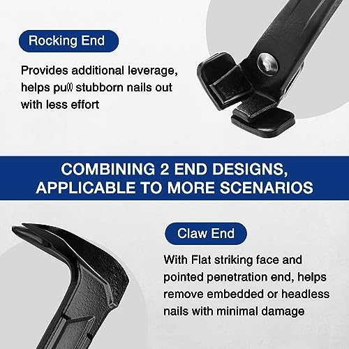 WORKPRO 13" Nail Puller, Cats Paw Pry Bar, Nail Remover Tool with Cats Paw and Rocking Nail Puller, Crowbar for Home Remodeling, Professional WORKPRO