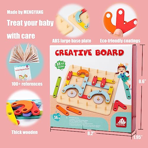 Montessori Toys for 2 3 4 Year Old,Puzzles Sensory Toys for Kids Ages 3-5,Preschool Autism Learning Activities Materials Toys,Peg STEM Toys Busy MENG YANG