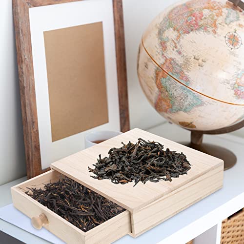 Toddmomy 1pcs Wooden Drawer Box Desktop Stackable Drawer Tea Bag Storage Drawer Unfinished Trinket Case Jewelry Organizer Holder for home Kitchen