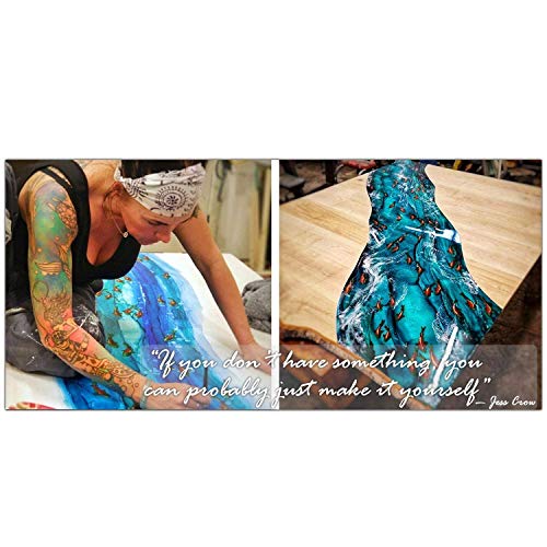 TotalBoat 520303 MakerPoxy Crystal Clear Artist's Resin by Jess Crow | Two Part Epoxy Kit for Resin Art | Use with Color Pigments & Tints | Includes TotalBoat