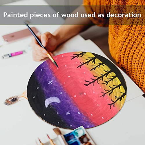 FSWCCK 8 PCS 12 Inch Blank Wood Circles for Crafts, Unfinished Wood Slices Front Door Decor Round Wooden Hanging Sign with Twine for DIY Crafts FSWCCK