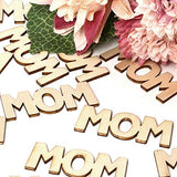 30 Pcs Little MOM Wood Crafts DIY Cutout Wooden Slices Embellishments Gift Unfinished Wood Ornaments for Happy Mothet's Day Mom's Birthday Party Creaides