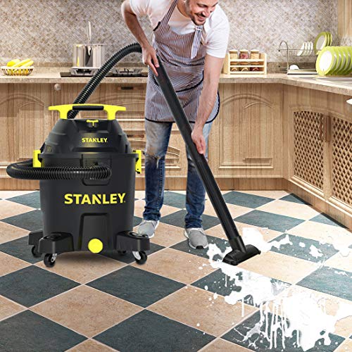 STANLEY SL18701P-10A Wet/Dry Vacuum,10 Gallon 6.0 Peak HP, 10Gallon, Black - WoodArtSupply