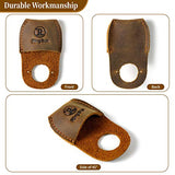RingSun Thumb Guard Wood Carving Tools, Leather Finger Protector, Handmade Carpenter Working Carving Kit Accessories Brown RS40 Ringsun