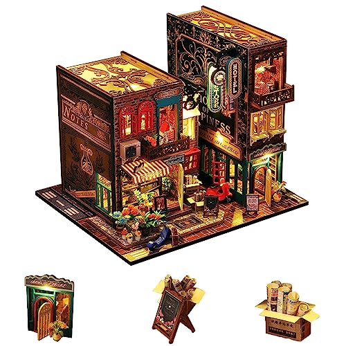 DIY Miniatures Dollhouse Kit, Rotkeym Miniature House DIY Craft Kits for Adult to Build Tiny House Model, Halloween/Christmas Decorations - WoodArtSupply