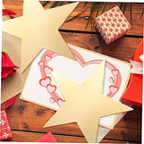 VOSAREA 50pcs Gold Decor Classroom Decorative Cutout Scrapbook DIY Decors Greeting Cards Decors Classroom Wall Decor Star Cutouts Kindergarten Wall VOSAREA