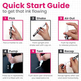 Chalkola 6 White Liquid Chalk Markers - White Dry Erase Liquid Chalk Pens for Chalkboard Signs, Blackboard, Car Window, Glass, Bistro | Variety pack Chalkola