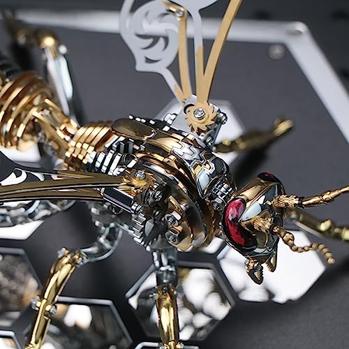 3D Metal Puzzles for Adults: The Northern Giant Hornet Metal Model Kits, 3D Metal Puzzle Mechanical Wasp Building Blocks, Difficult DIY for Assembly, OreilleStar