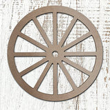 Wooden Wagon Wheel DIY Art & Craft Shape, Western Decor Craft Wagon Wheel, Unfinished Paintable MDF Cutout Build-A-Cross