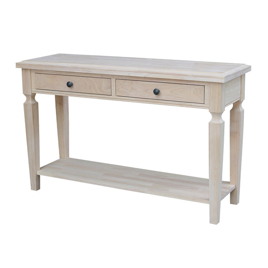 IC International Concepts Vista Console/Sofa, Unfinished Accent Table - WoodArtSupply