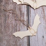 Holibanna Unfinished Wood Craft Pieces Halloween Bat Animal Hollow Cutouts Wooden Chips DIY Arts 20Pcs Holibanna