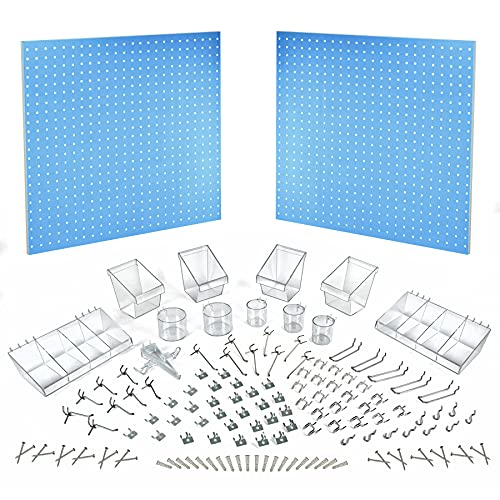 Azar Displays 900988-BLU 48" x 24" Pegboard Organizer Kit, Blue Azar Displays