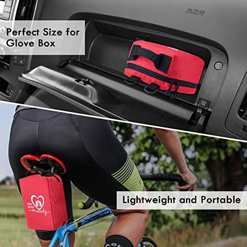 Pasenhome First Aid Kits, Trauma First Aid Kit, Premium Emergency Kits, First Aid Bag with Labelled Compartments for Home, Office, Car, Outdoor, Pasenhome