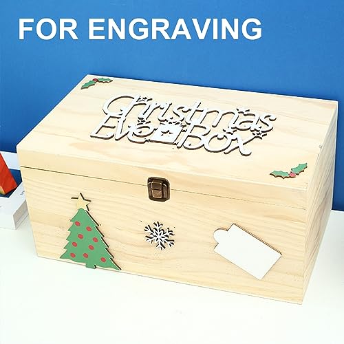 Large Unfinished Wooden Box with Hinged Lid Unfinished Wooden Storage Box 10.6 x 8 x 5.7 Inch Wood Box Unfinished Large Keepsake Box for Jewelry, Art Voittozege