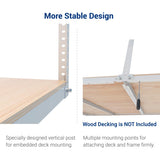 FLEXIMOUNTS 4x8 Overhead Garage Storage Rack without Decking,Garage Storage Organization System,Heavy Duty Metal Garage Ceiling Storage Racks,600lbs FLEXIMOUNTS