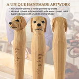 VIPbuy 2 Count 100% Handmade Wood Carved Gel Ink Pens -Novelty Refillable Writing Pens Office School Supplies Birthday Christmas Gift, Labrador VIPbuy