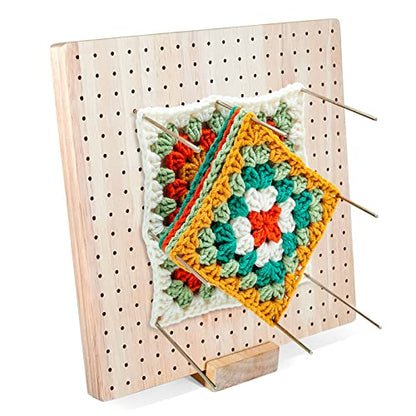 9.25 Inches Rubber Wooden Crochet Blocking Board,Crochet Accessories w –  WoodArtSupply