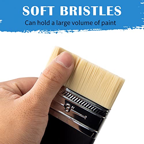 Falling in Art Flat Paddle Paint Brush, Scale Brush for Oil and Acrylic Paints,3 Inch - WoodArtSupply