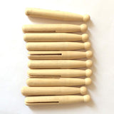Healifty 10pcs Unfinished Wooden Peg Dolls Wooden Clothes pin Doll Peg Baby Doll Unfinished Clothespins Peg DIY Sticks Round Wooden clothespins Healifty