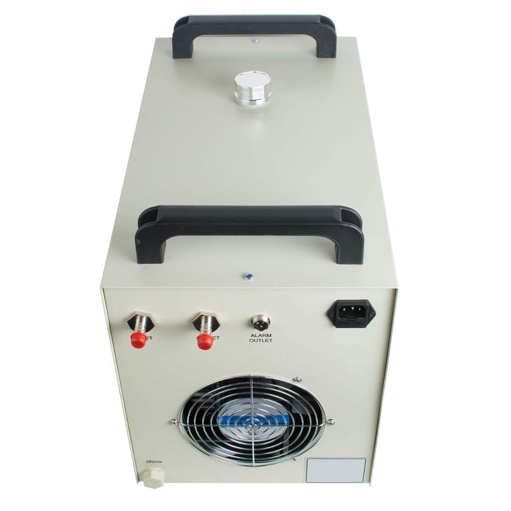 110V Water Chiller 9L High-Capacity Industrial Water Chiller Thermolysis Industrial Water Cooling Chiller for 60W 80W CO2 Glass Tube Laser Engraving cjc