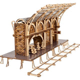 UGEARS Harry Potter Platform 9 ¾ 3D Puzzle - Wooden Model Kits for Adults to Build - Mechanical Wooden Model Kit - Compatible Hogwarts Express Train UGEARS