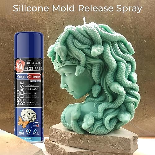 Mold Release, Silicone Mold Release Spray (2x16.9 fl oz/500ml) Mold Release for Epoxy Resin and Candle Mold Release Spray (2 Pack Mega Size) Magic Chems