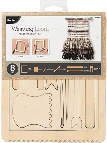 Bucilla Weaving Loom Kit, 8 pc, Rectangle All-in-One - WoodArtSupply