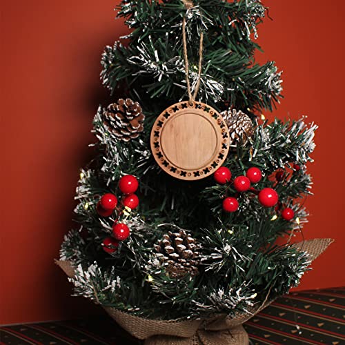 CBCMY 20 Pieces of 2.36-inch Natural DIY Wood Chips Handmade Wood kit can be Used for Art and Crafts Christmas Ornaments Technology CBCMY