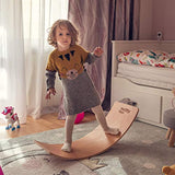 Montessori Wooden Wobble Board for Kids & Adults - 35" & 100% Natural Wood Balance Board, Toddler Balancing Toy, Unique Boys & Girls Open Ended Toys nutty toys