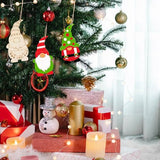 VOSAREA 40Pcs Christmas Gnome Wood Cutouts Unfinished Christmas Wooden Ornaments Xmas Tree Hanging Embellishments Crafts for DIY Arts Crafts Holiday VOSAREA