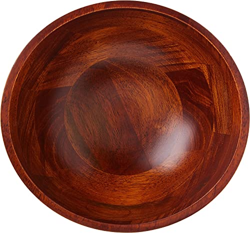 Lipper International Cherry Finished Wavy Rim Beechwood Serving Bowl for Fruits or Salads, Matte, Small, 7.5" x 7.25" x 3", Single Bowl, 30.43Fl oz - WoodArtSupply