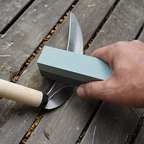 KAKURI Sickle Sharpening Stone Handheld Pocket Size, Garden Tool Sharpener, Small Whetstone Shaepening Tool for Sickle, Hoe, Weeder, Nata hatchet KAKURI