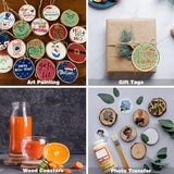 Collabell Natural Wood Slices, Wooden Arts and Crafts Kits for Kids Adults, 20PCS Unfinished Wood Slices Painting kit with Letter Numbers Xmas Collabell