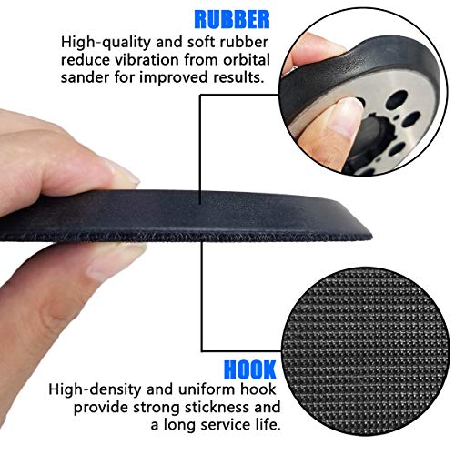5" Hook-&-Loop Replacement Sander Pad for DeWalt DWE6423/6423K, DWE6421/6421K, DCW210B Random Orbital Sander - 5 Inch Aluminum Alloy Sanding Pad for Tockrop