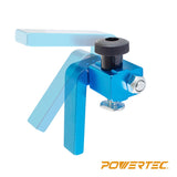 POWERTEC 71856 48"x4 Universal T track with 1 Pc 3" T track Flip Stop for Woodworking, Double-Cut Profile T track with Fence Flip Stop POWERTEC