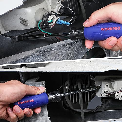 WORKPRO 61PC Magnetic Screwdriver Bits & Nut Driver Set with Organizer Bag, DIY Tools & Equipment for Men Women Mechanic, Herramientas Tool Bit Kit WORKPRO