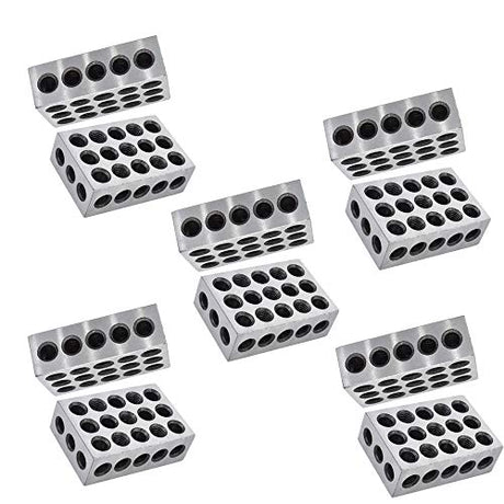 findmall 5 Matched Pairs Accuracy Steel 1 x 2 x 3 Inch Blocks 23 Holes .0002" Machinist Milling findmall